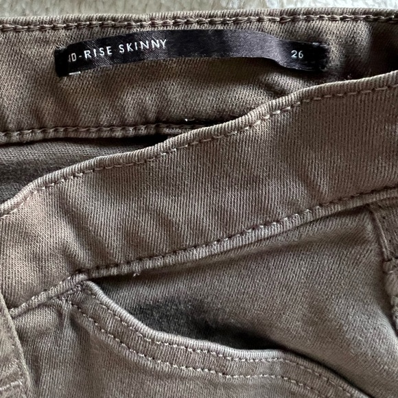 Banana Republic Mid Rise Skinny Brown Pants Size 26 - Picture 2 of 6